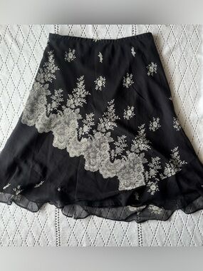 Vintage Notations Midi Skirt L